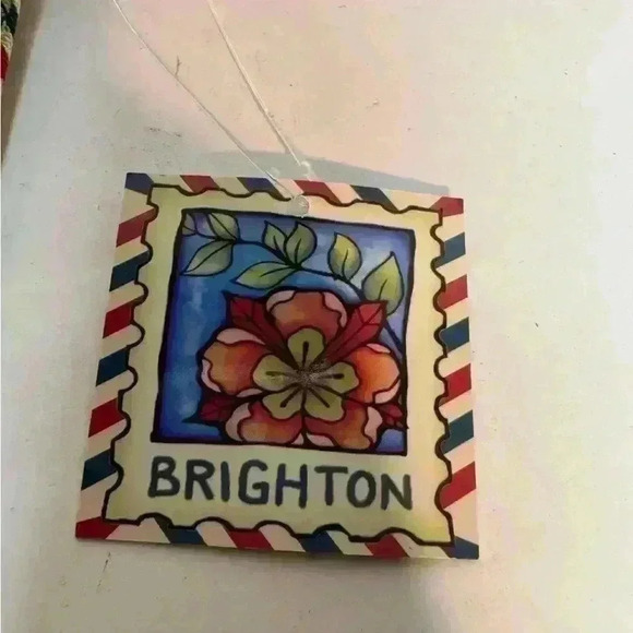 NWT Brighton First Class Airmail BRIGHTON!!! Multicolor Postcard Travel Pouch - Picture 6 of 7